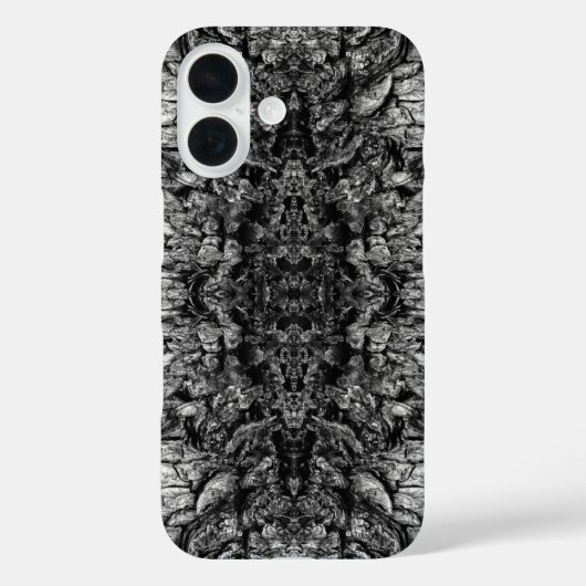 Altes Baumrinden Schwarz-Weiß-Foto Musterdesign Case-Mate iPhone Hülle (Rückseite)
