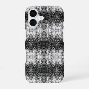 Altes Baumrinden Schwarz-Weiß-Foto Musterdesign iPhone 16 Hülle