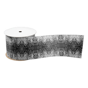 Altes Baumrinden Schwarz-Weiß-Foto Musterdesign Satinband