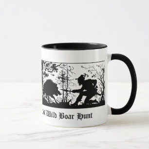 Altes bayerisches Art-wilder Eber-Schwein/wilder Tasse