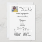 Altes Beerdigungsprogramm für den Roten Traktor Einladung (Rückseite)