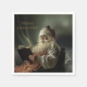 Altes Bild der Magie des Weihnachtsmannes Serviette (Vorderseite)