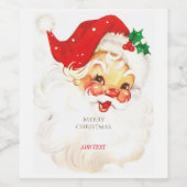 Altes Bild der Magie des Weihnachtsmannes Weinetikett (Einzelnes Label)