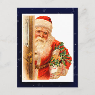 Altes Bild von Weihnachtsmann auf Postkarte