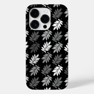 Altes Blattmuster Schwarz Weiß Grau Case-Mate iPhone 14 Pro Hülle