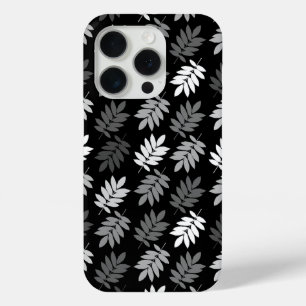 Altes Blattmuster Schwarz Weiß Grau Case-Mate iPhone Hülle