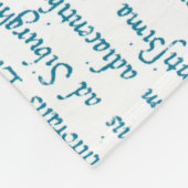 Altes Blau der Schwertwalwal-Familie Fleecedecke (Ecke)