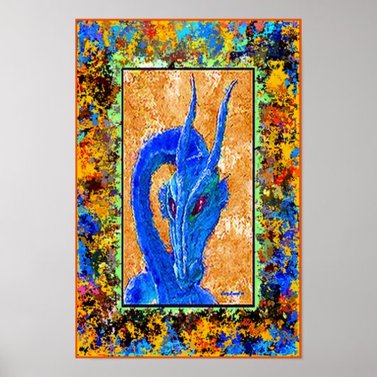 Altes Blau Poster (Vorne)