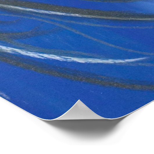 Altes Blau Poster (Ecke)