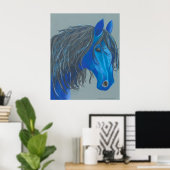 Altes Blau Poster (Heimbüro)