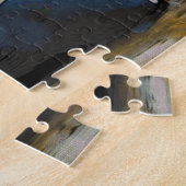 Altes blaues abandoniertes Boot in Neufundland Puzzle (Seite)