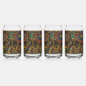 Altes blaues "Aztec Dream" 16oz Set Dosenglas (Hinten)