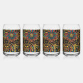 Altes blaues "Aztec Dream" 16oz Set Dosenglas (Links)