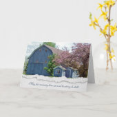 Altes blaues Beileid Karte (Gelbe Blume)