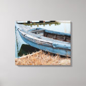 Altes blaues Boot Leinwanddruck (Vorderseite)