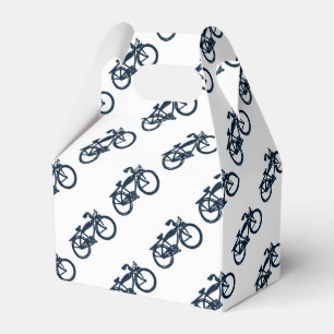 Altes blaues Fahrrad Gefälligkeitsbox Geschenkschachtel