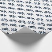 Altes blaues Fahrrad-Packpapier Geschenkpapier (Ecke)
