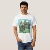 Altes Blaues Fahrrad T-Shirt (Vorne ganz)