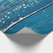 Altes blaues Holz Geschenkpapier (Ecke)