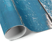 Altes blaues Holz Geschenkpapier (Rolleneckpunkt)