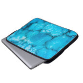 Altes blaues Marmorbild Laptopschutzhülle (Vorne Knopf)