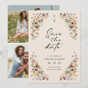 Altes Blumenfoto Save The Date