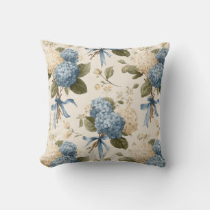 Altes Blumenmuster mit Hortensien Kissen
