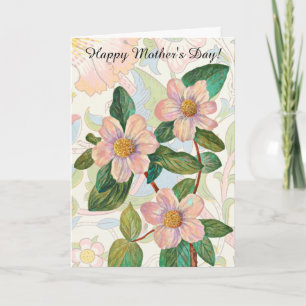 Altes Blumenmuster Muttertags-Karte Karte