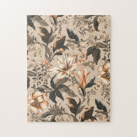 Altes Blumenmuster Puzzle (Vertikal)