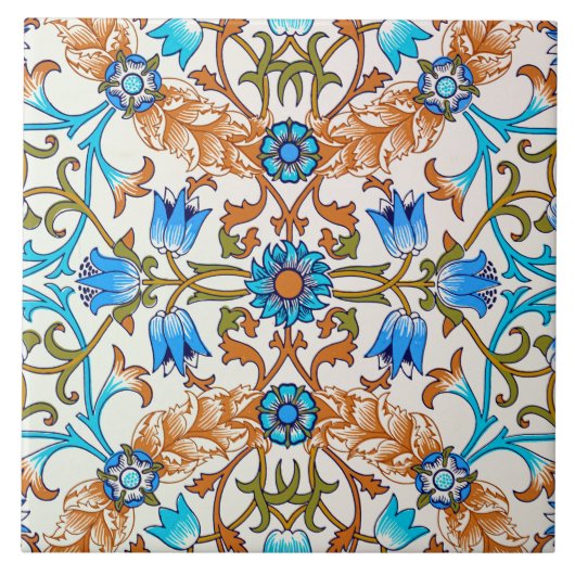 Altes Blumenmuster, William Morris Fliese (Vorderseite)