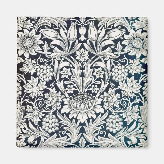 Altes Blumenmuster, William Morris Magnet (Vorne)