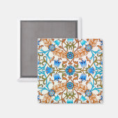 Altes Blumenmuster, William Morris Magnet (Vorderseite/Rückseite)