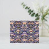 Altes Blumenmuster, William Morris Postkarte (Stehend Vorderseite)