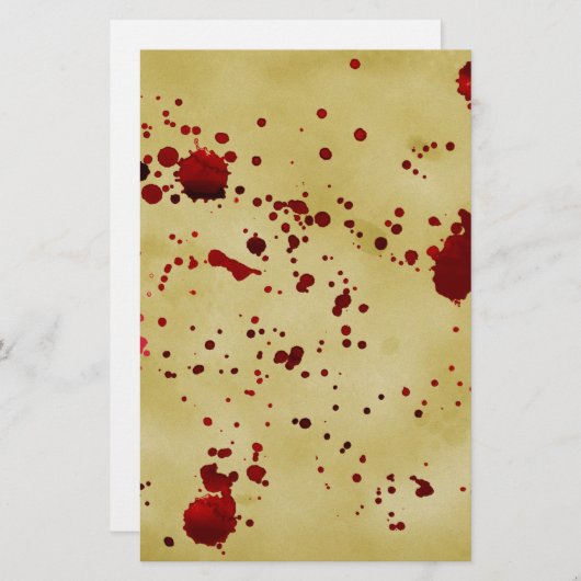 Altes blutiges stationäres briefpapier (Vorne/Hinten)