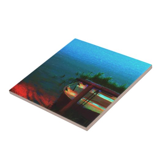 Altes Boot Fliese (Seite)