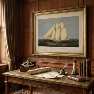 Altes Boot Vintage Poster Wandkunst