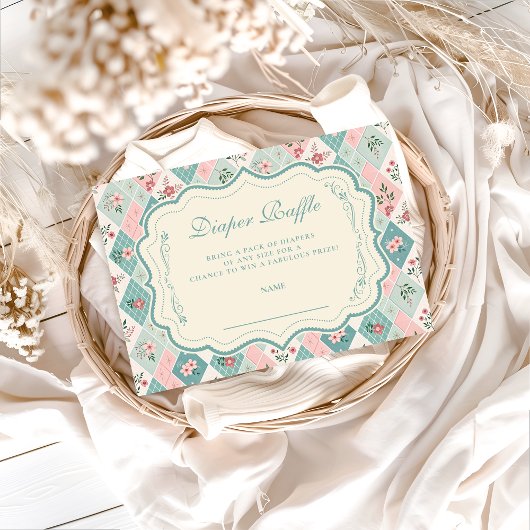 Altes Botanischer Garten Windel-Raffle Begleitkarte