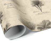 Altes Botanisches Blumenmuster (11) Geschenkpapier (Rolleneckpunkt)