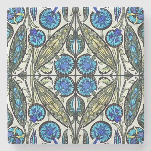 Altes botanisches Viktorianisches Design Steinuntersetzer (Vorderseite)