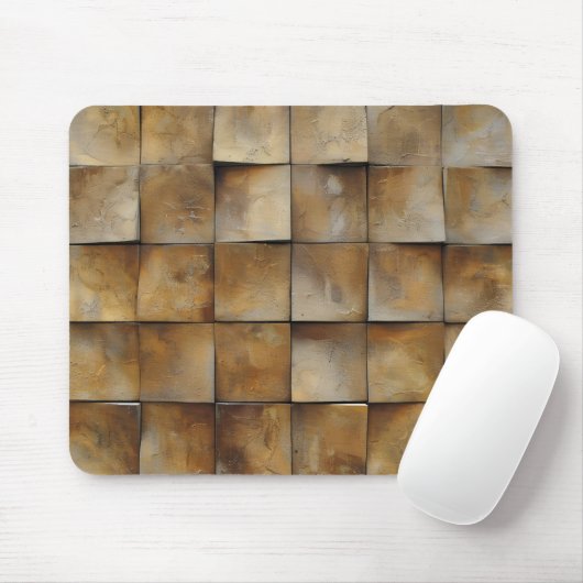 Altes braunes Fliesenmuster Mousepad (Mit Mouse)