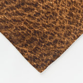 Altes braunes Leder Fleecedecke (Ecke)