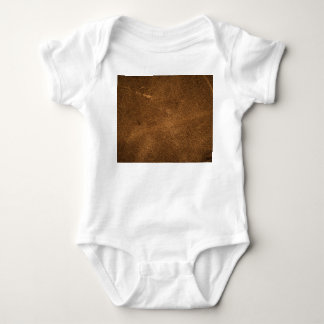 Altes braunes Leder: Klassische Textur Baby Strampler