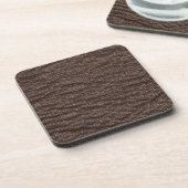 Altes braunes Leder mit Textur Untersetzer (Linke Seite)