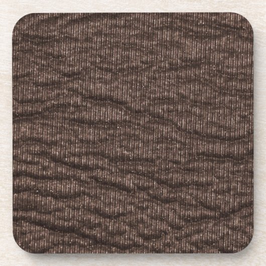 Altes braunes Leder mit Textur Untersetzer (Vorderseite)