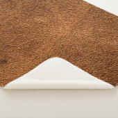 Altes braunes Leder Sherpadecke (3/4)