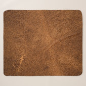 Altes braunes Leder Sherpadecke (Vorderseite (Horizontal))