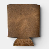 Altes braunes Leder: Texturierter Hintergrund Dosenkühler (Rückseite)