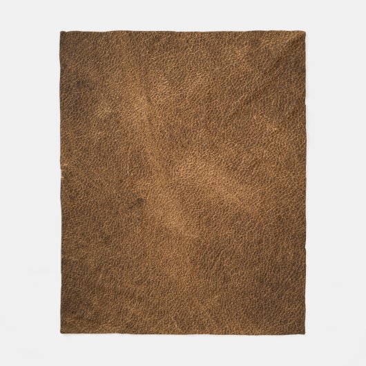 Altes braunes Leder: Texturierter Hintergrund Fleecedecke (Vorderseite)