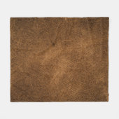 Altes braunes Leder: Texturierter Hintergrund Fleecedecke (Vorderseite (Horizontal))