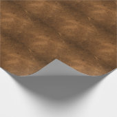 Altes braunes Leder: Texturierter Hintergrund Geschenkpapier (Ecke)
